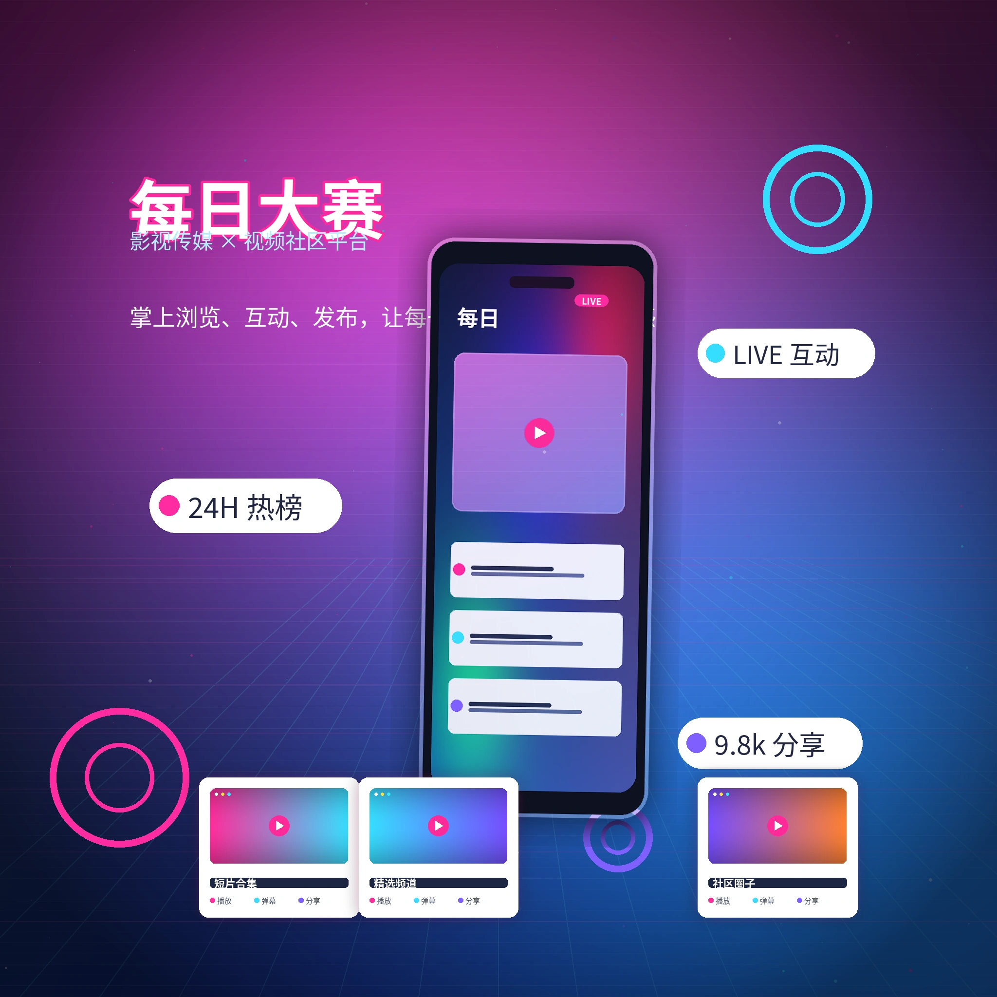 每日大赛APP移动端内容与社区服务
